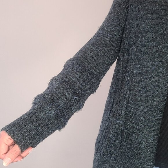 Knox Rose Black, Green, & Blue Open Front Cardigan Size Small - Picture 4 of 12